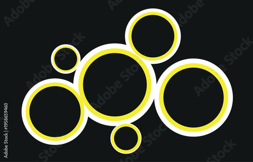 background of patterns made of circular rings