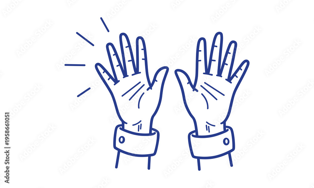 Fototapeta premium High five hand gesture illustration