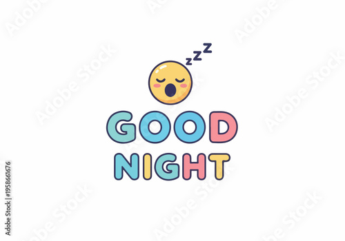 Good Night Sleepy Face Emoji with Cute Zzz Symbols, Perfect for Wishing Sweet Dreams and a Peaceful Rest