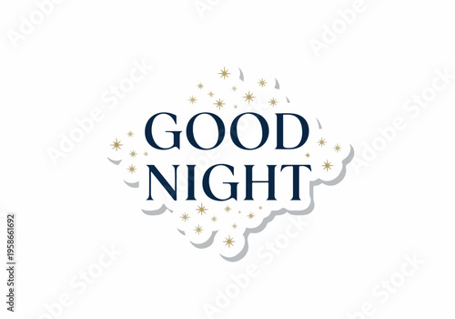 Good Night wishes with sparkling stars, a beautiful graphic design perfect for conveying warm bedtime greetings and sweet dreams to loved ones