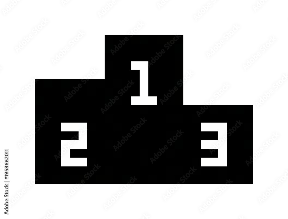 Fototapeta premium A 16x16 Podium Solid Pixel Art Icon