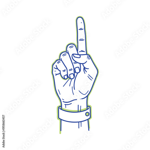 A hand with the middle finger raised in a gesture