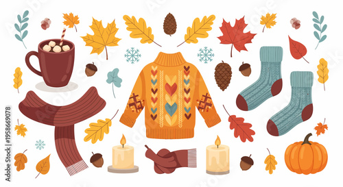 Cozy Autumn Clothing and Accessories Collection.