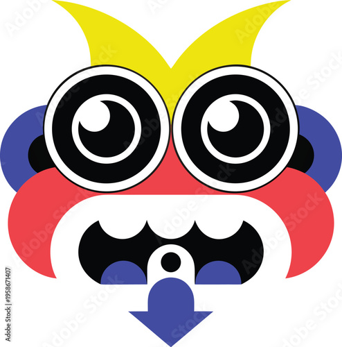 Vibrant april fools day jester graphic