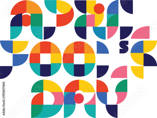 Vibrant april fools day jester graphic