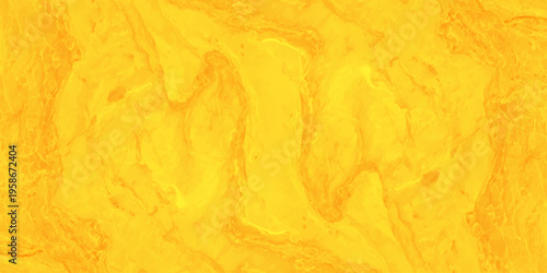 Yellow liquid marble background with vibrant fluid swirl texture and abstract golden acrylic paint patterns