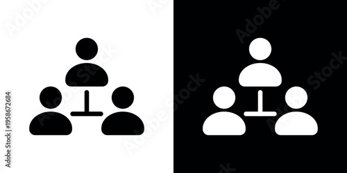 Black and white of people presenting to an audience