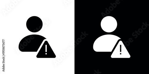 Black and white of people with warning signs people black and white