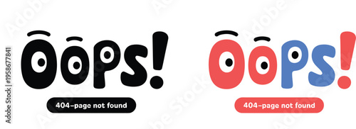 404 not found error icon oops page not found, web error symbol representing broken link missing page and website navigation issue, vector illustration isolated on a white background.