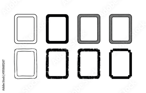 Black and white rectangles arranged in two rows