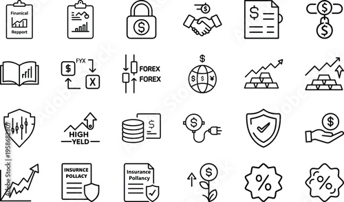 Financial report, analysis, business document, charts, graphs, data, security, success.