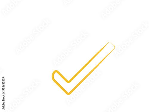 Golden Checkmark Icon For Approval Concepts