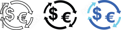 Currency exchange and conversion symbols