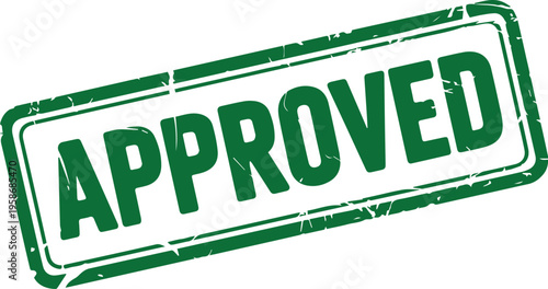 Green Approved Stamp Label Design
