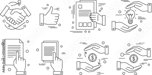 Agile Product Design and Collaborative Ideation Icon Set featuring Innovation Workshops, UI/UX Brainstorming, and Complex Problem Solving