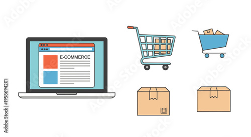 e-commerce shopping online concept