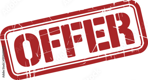 Red Offer Label Stamp Design