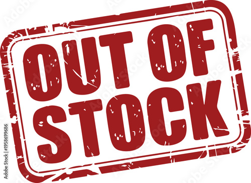 Out Of Stock Stamp Label