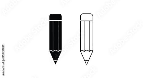 Two pencils one black and one white displayed side by side
