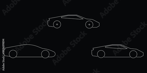 Car Silhouettes logo Vector icon
