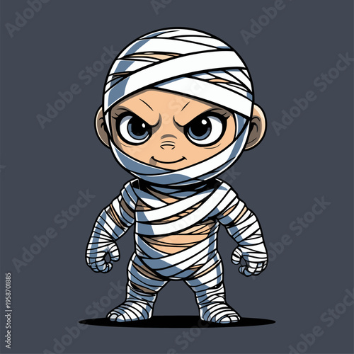 vector image of a mystical mummy