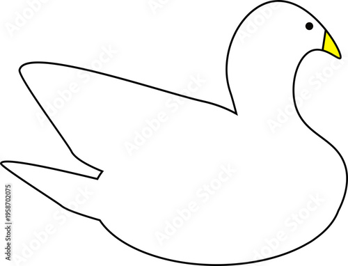 A simple duck swimming