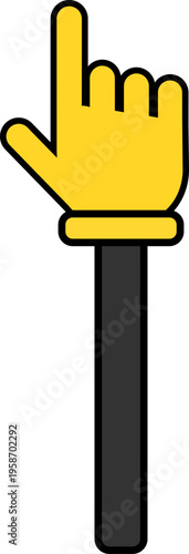 Yellow-handled stick