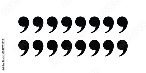 Quotation marks quote icon, modern line and flat style icon for quotes, citations, and dialogue in articles, presentations, and digital content, vector illustration.