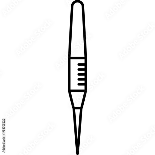 Minimalistic sharp etching scribing point outline icon