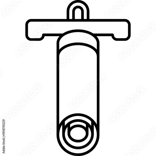 Minimalistic nested cork borers on handle outline icon