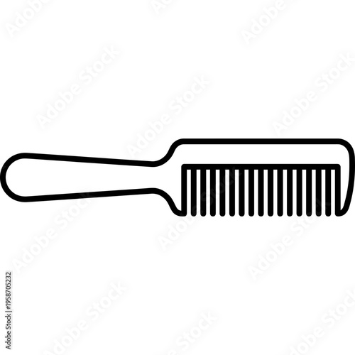 Minimalistic taxidermy fur grooming comb outline icon