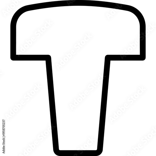 Minimalistic wooden barrel bung stopper outline icon