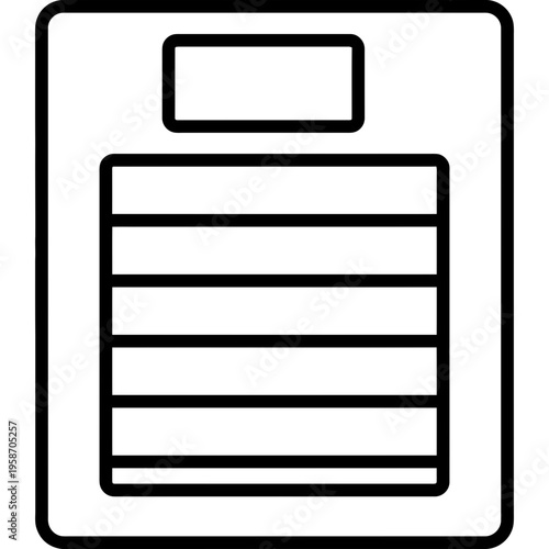 Minimalistic blinker shutter signal light outline icon