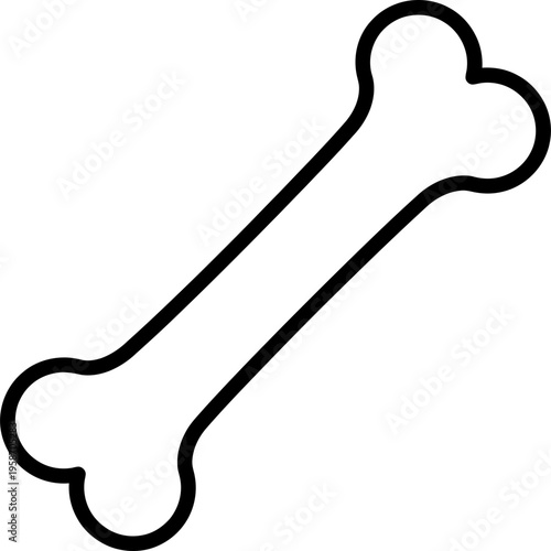 Minimalistic polished bone blank for carving outline icon