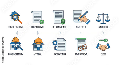 Home Buying Process Infographic: Steps from Search to Closing