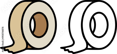 Roll of Adhesive Masking Tape Packing Material