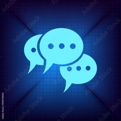 Canvas Print Vector illustration on a blue background