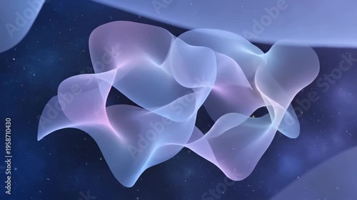 Abstract Colorful Flowing Shapes in Soft Light