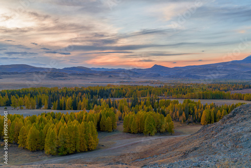 Landscape of the Altai Mountains in Siberia, Altai Republic, Russia