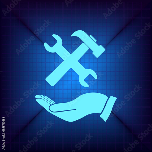 Vector illustration on a blue background