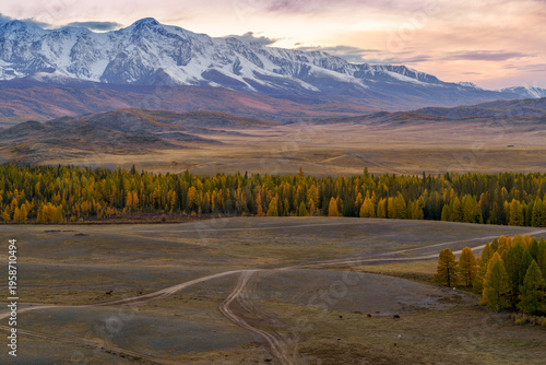 Landscape of the Altai Mountains in Siberia, Altai Republic, Russia