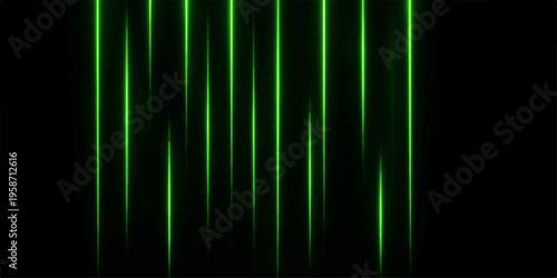 Abstract green wave background with bright digital lines and colorful spectrum energy for a modern technology or music sound equalizer wallpaper design