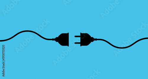 Electric plug connection concept with cable