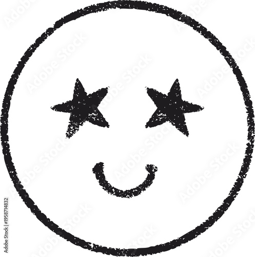 Stars Eye Emoji Face