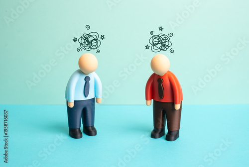 Fényképezés Businessmen are unable to resolve a dispute on acceptable terms