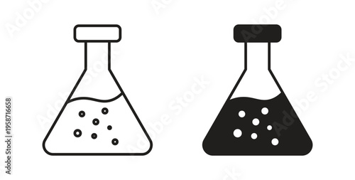 Flask icon symbol vector illustration. vector flat clipart object eps10