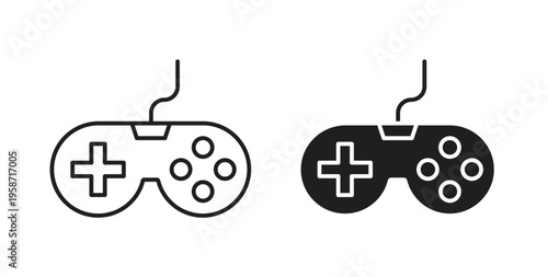 Gamepad icon symbol vector illustration. vector flat clipart object eps10
