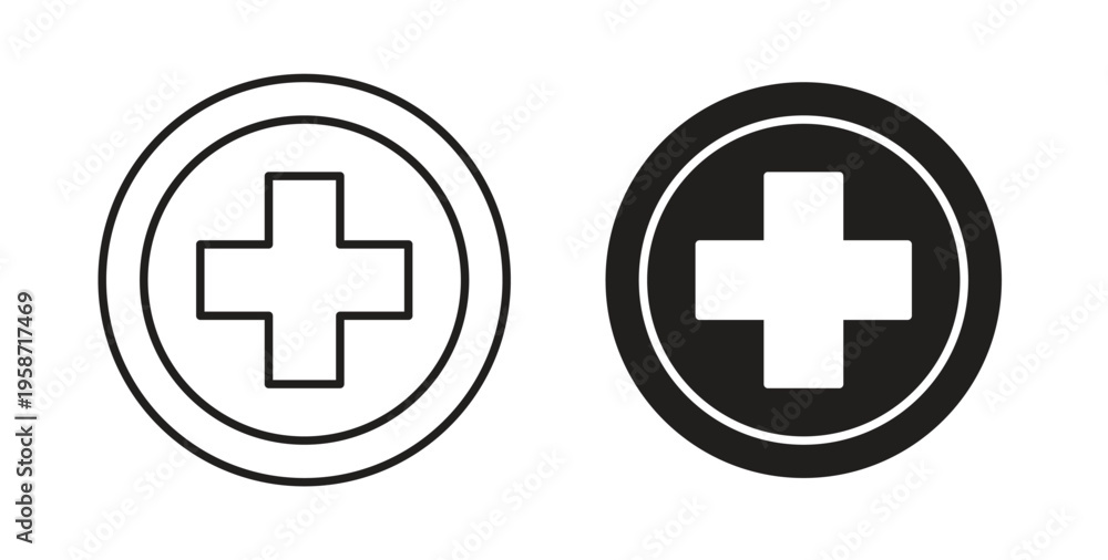Fototapeta premium Hospital signs symbol vector illustration. vector flat clipart object eps10