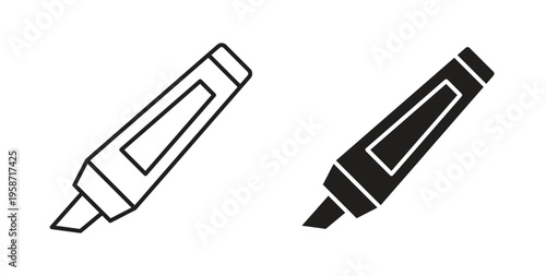 Highlighter icon symbol vector illustration. vector flat clipart object eps10