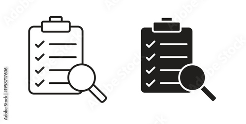 Inspection icon symbol vector illustration. vector flat clipart object eps10
